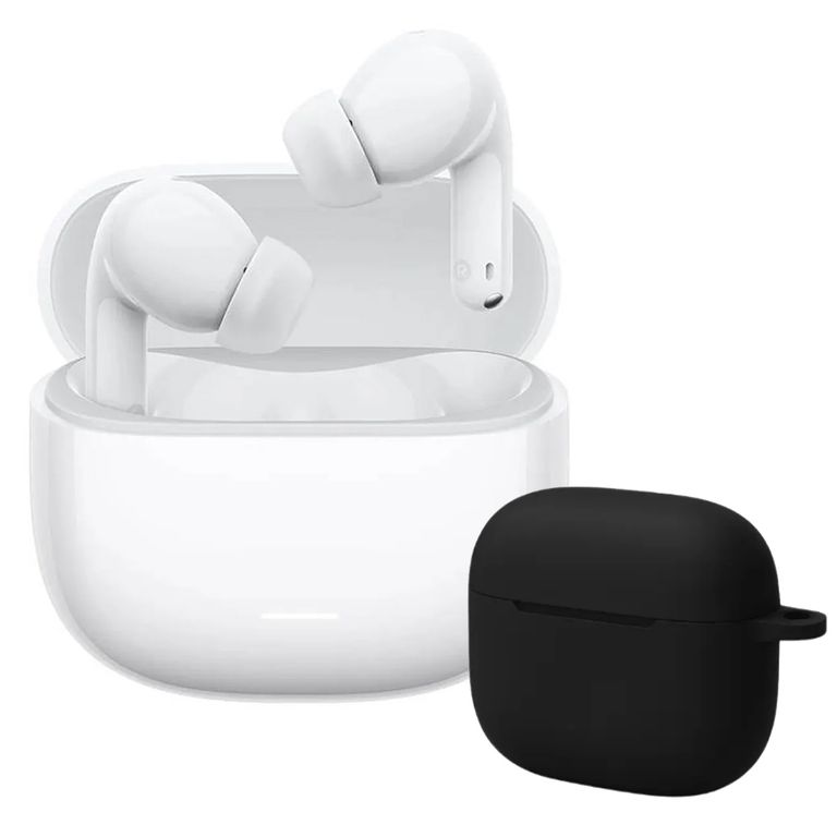 Audífonos Redmi Buds 8 Lite Blanco + Case Protector Negro