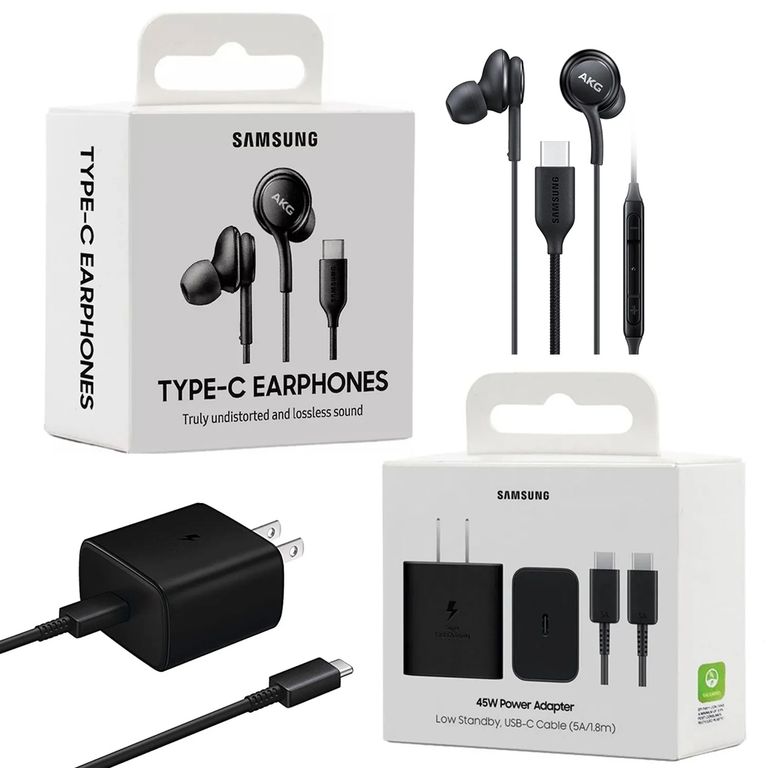 Audifonos AKG Tipo-C + Cargador 45W Cable 1.8m S26 Ultra