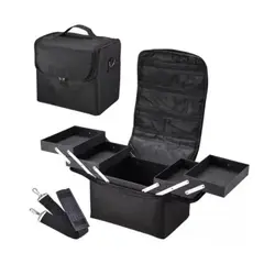 PIA HOME - Maletín Organizador de Maquillaje Negro