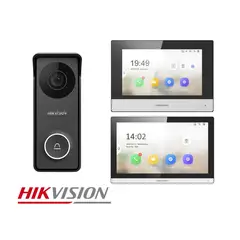 Hikvision - Kit Videoportero Híbrido DS-KIS313-P HD Control App 1 Pantalla táctil