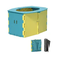 THE BABY SPOT - Bacin inodoro portátil plegable para niños Amarillo Azul -