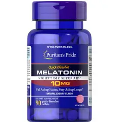 GENERICO - MELATONINA 10MG PURITANS PRIDE- 90 TABLETAS DISOLUBLES