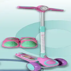 OKA - SCOOTER PARA NIÑAS MAXI CON LUCES LED, Bluetooth y Altura Regulable