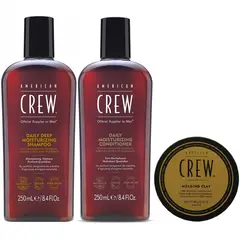 AMERICAN CREW - Shampoo Hidratante + Conditioner + Cera Molding Clay Men