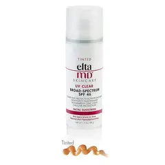 ELTAMD - Protector solar UV Clear con color SPF46 de amplio espectro en envase airless 48 g