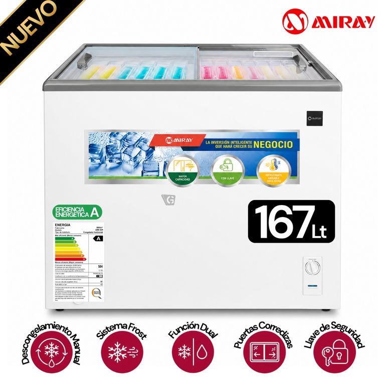 Congeladora Exhibidora Horizontal CEMH-165M 167L