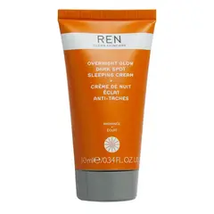 REN - Crema de noche iluminadora anti‑manchas Overnight Glow tamaño mini 10 ml