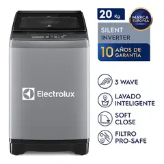 Electrolux - Lavadora Carga Superior 20 kg Silent Inverter Gris EWIJ20F2XSYG