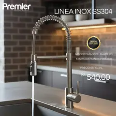 GENERICO - Monocomando lavadero Mueble Resorte Minimalista Acero Inoxidable marca PREMIER