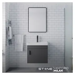 STONE - VANITORIO MINIMALISTA MILAN PLOMO