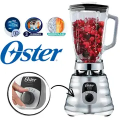 OSTER - LICUADORA 1.25LT 3 VELOCIDADES COLOR CROMADO MOD BLST4655