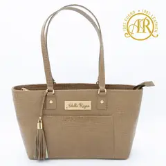 ADELLE RIGAU - CARTERA TOTE BEIGE TAUPE CROCO