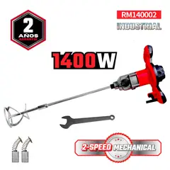 RANKOR - Batidora Mezcladora Pegamento Pintura RM140002 1400W 0-940rpm