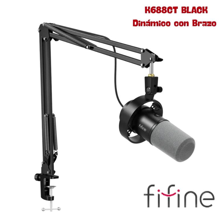 Micrófono K688CT BLACK Dinámico con Brazo