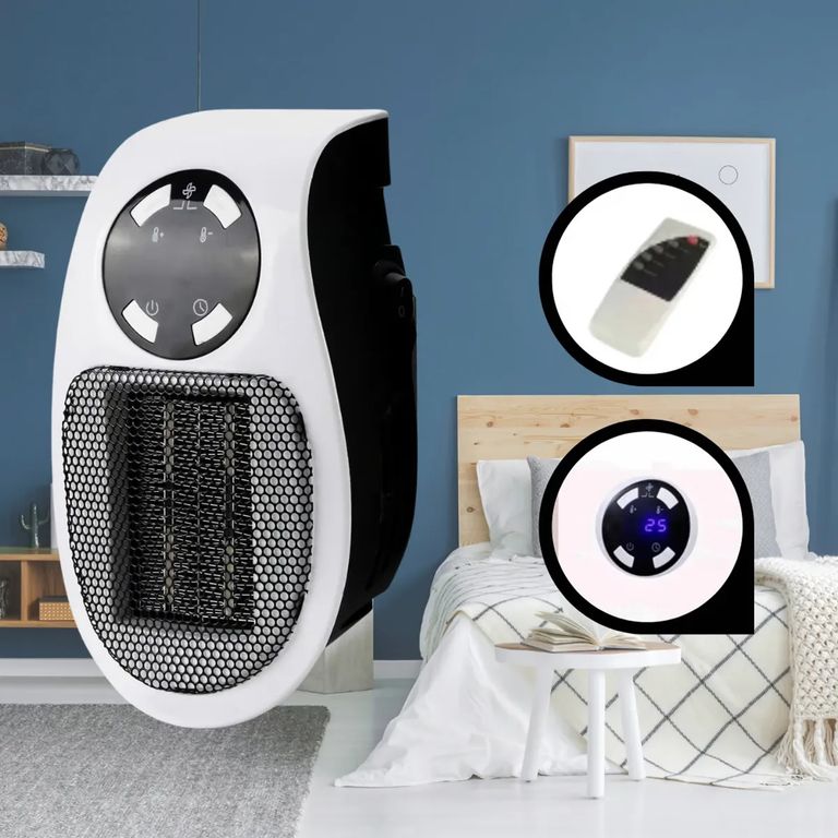 ESTUFA DIGITAL DE PARED 500W CON CONTROL PORTATIL