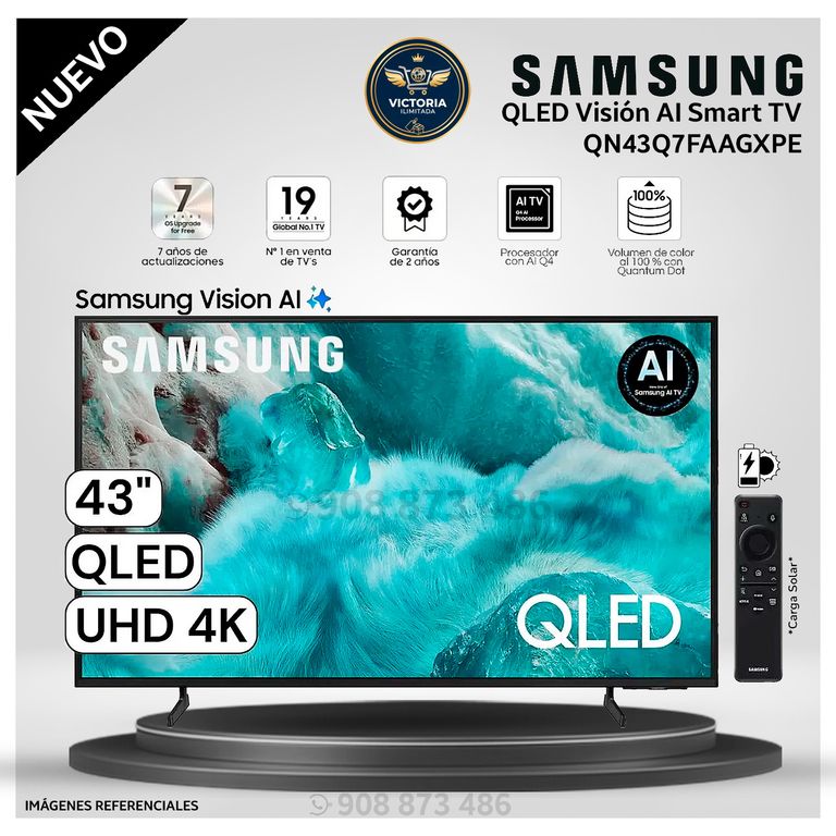 Televisor 43 Pulg. QLED Smart UHD 4K Vision Ai QN43Q7FAAGXPE Modelo NUEVO