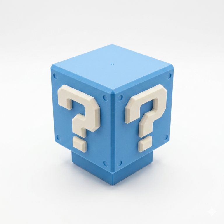 Lámpara de Bloque Interrogación - Edición Blue Ice con Sonido Retro