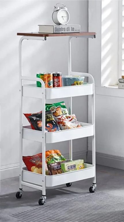 Mesa auxiliar - Carrito organizador multiuso con ruedas 4 Niveles