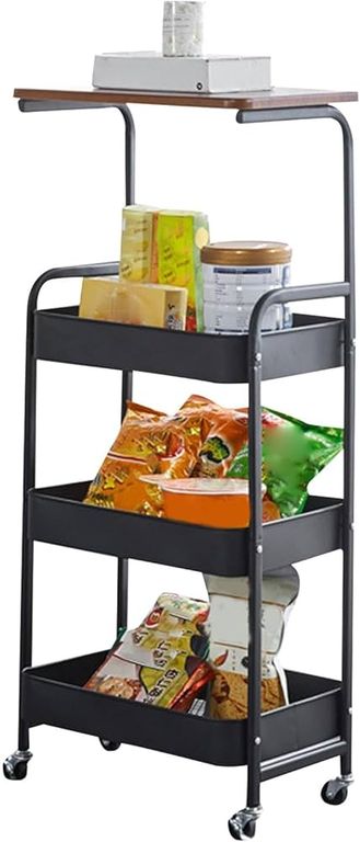 Mesa auxiliar - organizador multiuso con ruedas 4 Niveles