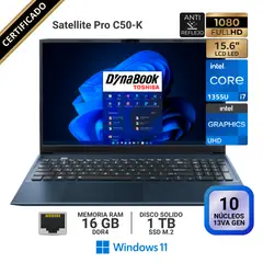DYNABOOK - Laptop Dynabook(Toshiba) Satellite Pro C50-K 15.6" FHD IPS, Core i7 1355U, RAM 16GB, SSD 1TB, Win 11