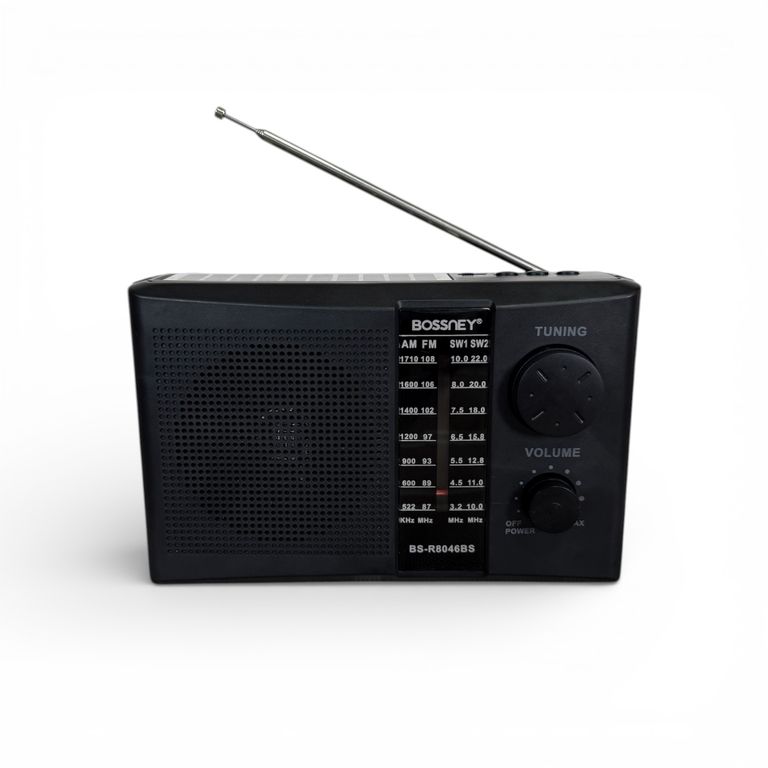 Radio Portátil Bossney Solar Bluetooth FMAMSW con Linterna