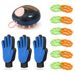 GENERICO - KIT ASEO PARA MASCOTA EN CASA GUANTE MASAJEADOR