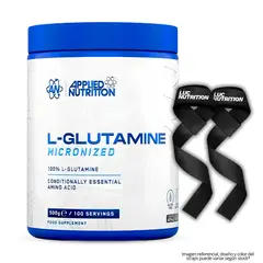Applied Nutrition - L - Glutamina 500 G / L-Glutamina Powder - Sin Sabor + Straps