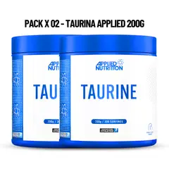 APPLIED NUTRITION - PACK X 02 - Taurina 200 G - Taurina en Polvo - 200 Servicios