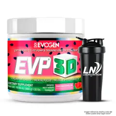 EVOGEN - EVP 3D Pre-entreno Sin estimulantes 40 Servicios - Sour Watermelon + Shaker