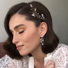 GENERICO - TOCADO LATERAL PACK TIARA ACCESORIO PARA NOVIA