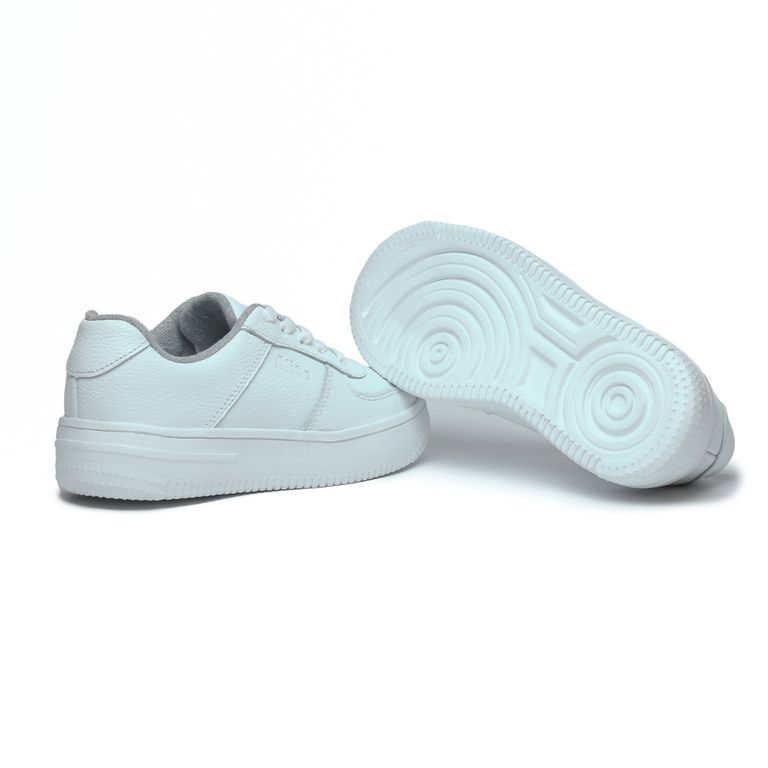 Zapatilla escolar de cuero unisex 38042