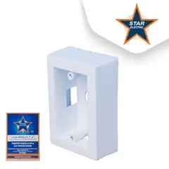 STAR - PACK X 10 UND : CAJA MODULAR CON MARCO (NACIONAL) - ELECTRIC A3-013