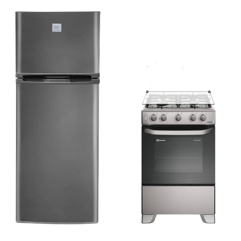 Combo Refrigeradora Top Mount Frost 138L ERT18G2HNI + Cocina 4 quemadores FE4OSR