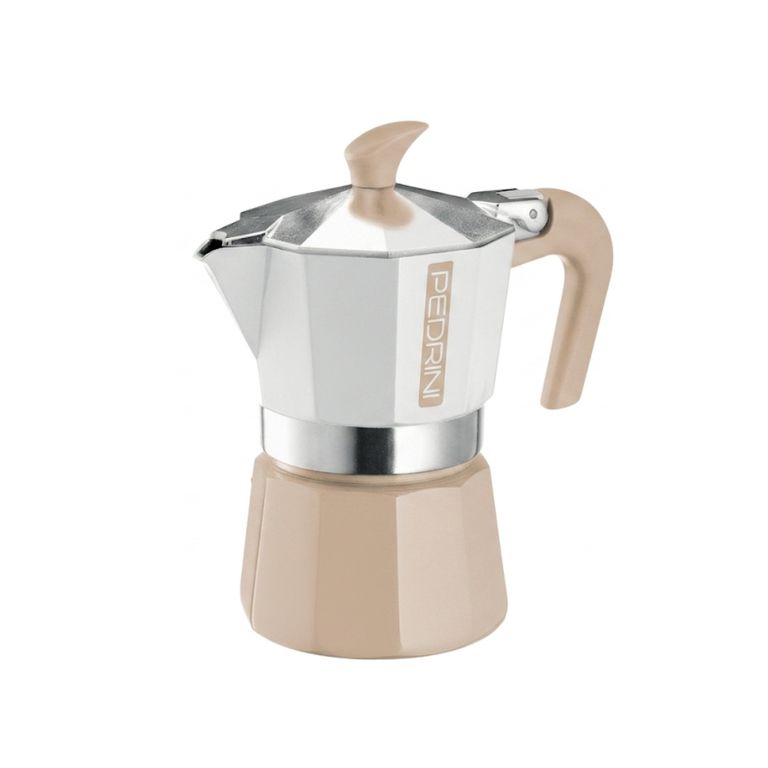 Cafetera Moka Color Sabbia 3 tz