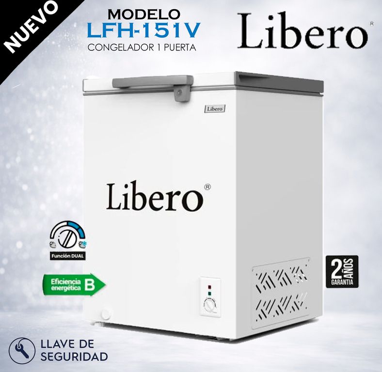 LFH-151V - Congelador Horizontal Con Puerta de Vidrio Interna 142L Blanca