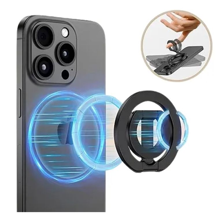SOPORTE MAGNETICO CON MAGSAFE NEGRO PARA CELULAR IPHONE O PARA SAMSUNG