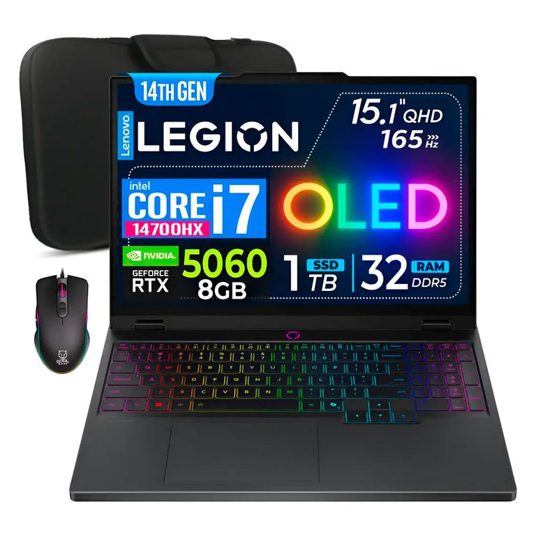 Laptop Legion 5 Oled Core i7-14700hx 32gb Ram 1tb Ssd Nvidia 8gb Rtx5060, 15.1 WQXGA 165Hz