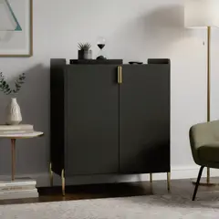 GENERICO - Mueble Aparador Bar Moderno Luca Negro Nice Home