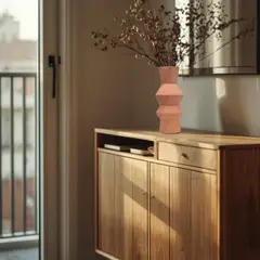 LAR DANIELSEN - Jarrón terracota con silueta zigzag 30 cm. - Twist