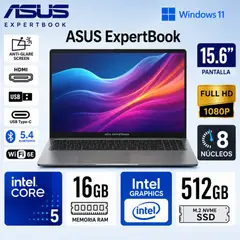 ASUS - Laptop ExpertBook INTEL CORE 5-210H  16G 512GB 15.6"FHD P1503CVA-S72381
