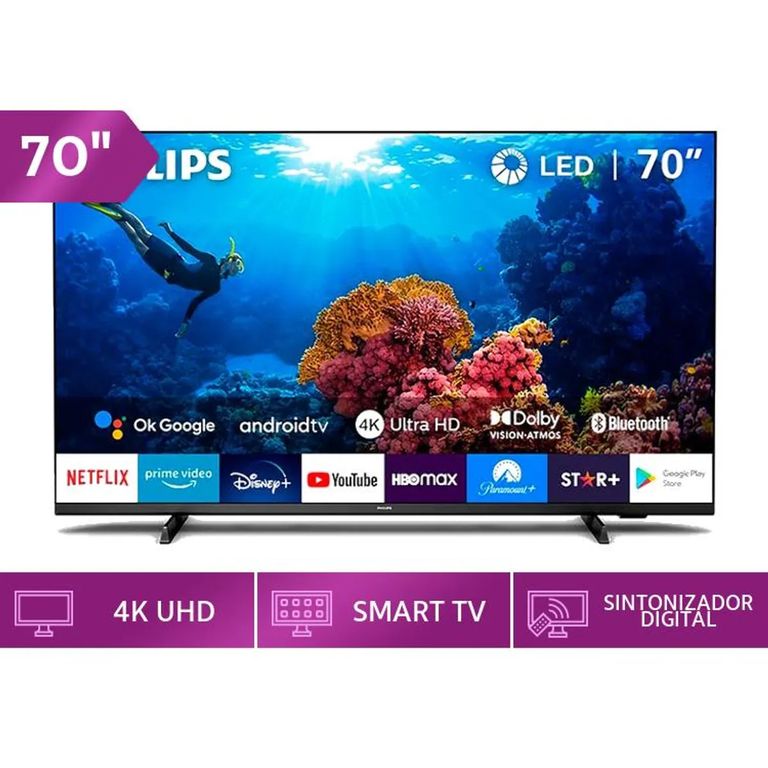 TELEVISOR 4K ULTRA HD 70" 70PUD7406 ANDROID