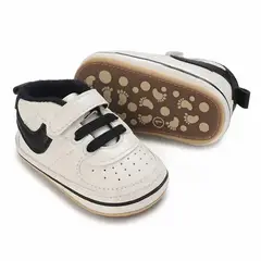 GENERICO - Zapatitos para bebé - Zapatilla Casual - Blanco con negro