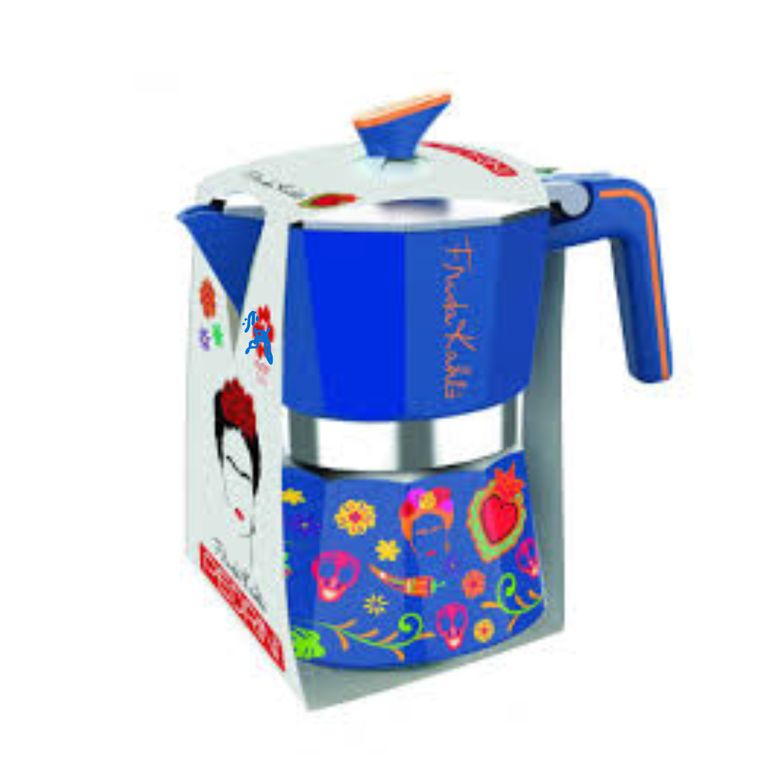 Cafetera Italiana Frida Kahlo Azul 2tz -