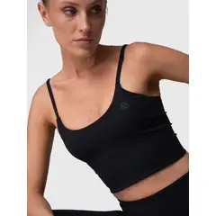 BSOUL - Bra Mujer Crop Open Back Aloe Negro