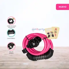 OLLIE - Cadena de Seguridad con Clave Numérico «AXIS» Pink