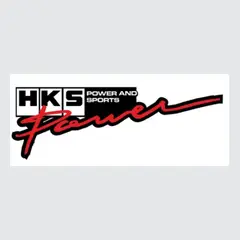 JET - EMBLEMA DEPORTIVO HKS NEGRO + ROJO 13x3CM ALUMINIO