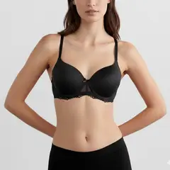 Peter Pan - Brasier Strapless Realce Alto Negro 2495