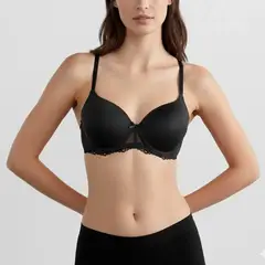 Peter Pan - Brasier Strapless Realce Alto Negro 2495