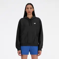 NEW BALANCE - Polera Mujer Sport Essentials French Terry Hoodie Negro