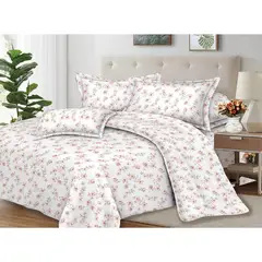 INDEMA - Juego de Sábanas 100% Suave Algodón 2Plazas 4 Piezas 2000 Hilos Mini Blossom